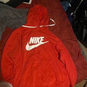 Red Nike hoodie